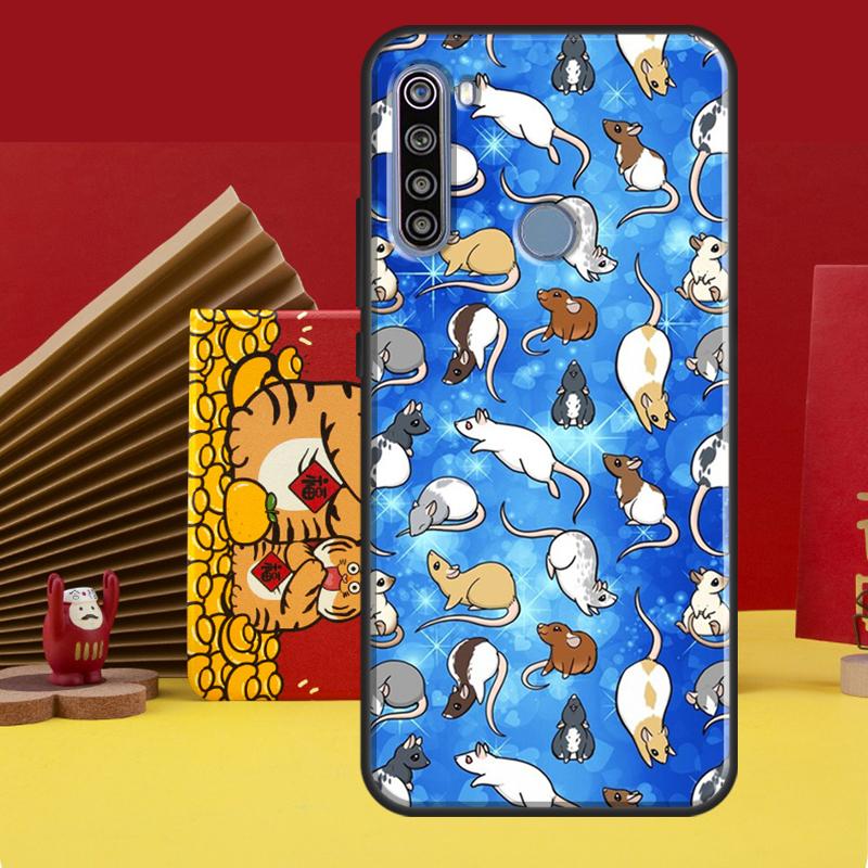 Mouse Rat Case For Redmi Note 12 10 8 9 11 Pro Cover For Redmi Note 12S 11S 10S 9S 8T 9C 10C 12C Coque