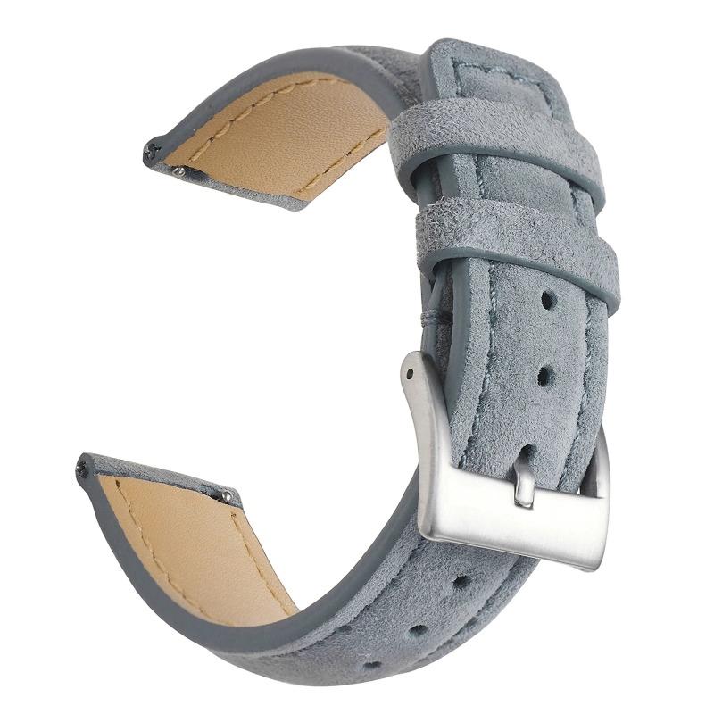 Watchband Suede Watch Strap for Samsung Galaxy Watch 3 46mm 42mm Active 2 40 44 Gear S3 Watch Band Strap 20 22mm Genuine Leather Bracelet