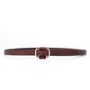 Genuine leather belt - premium suit & dress belt - slim belt - cowhide knotted belt