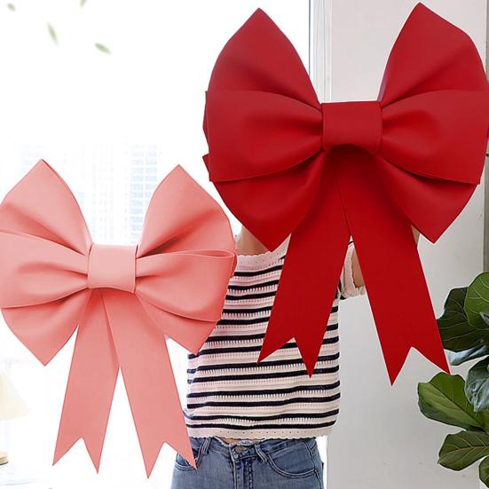 Duża czerwona kokarda wisiorek świąteczny łatwy do zawieszenia dekoracja świąteczna wewnętrzna zewnętrzna dekoracja pudełka na prezent