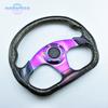 13inch D Shape Acrylic Racing Game Steering Wheel Neo Chrome Spoke Car Modified Sports Steering Wheels