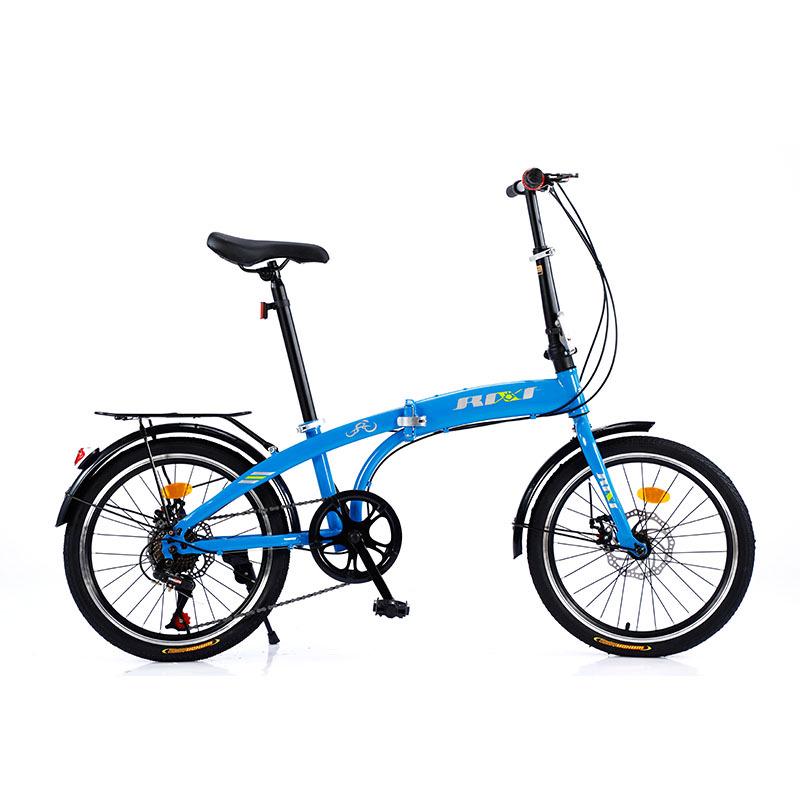 Tusheng 20" Folding Commuter Bike: Portable Adult Mountain Bike with Dual Disc Brakes