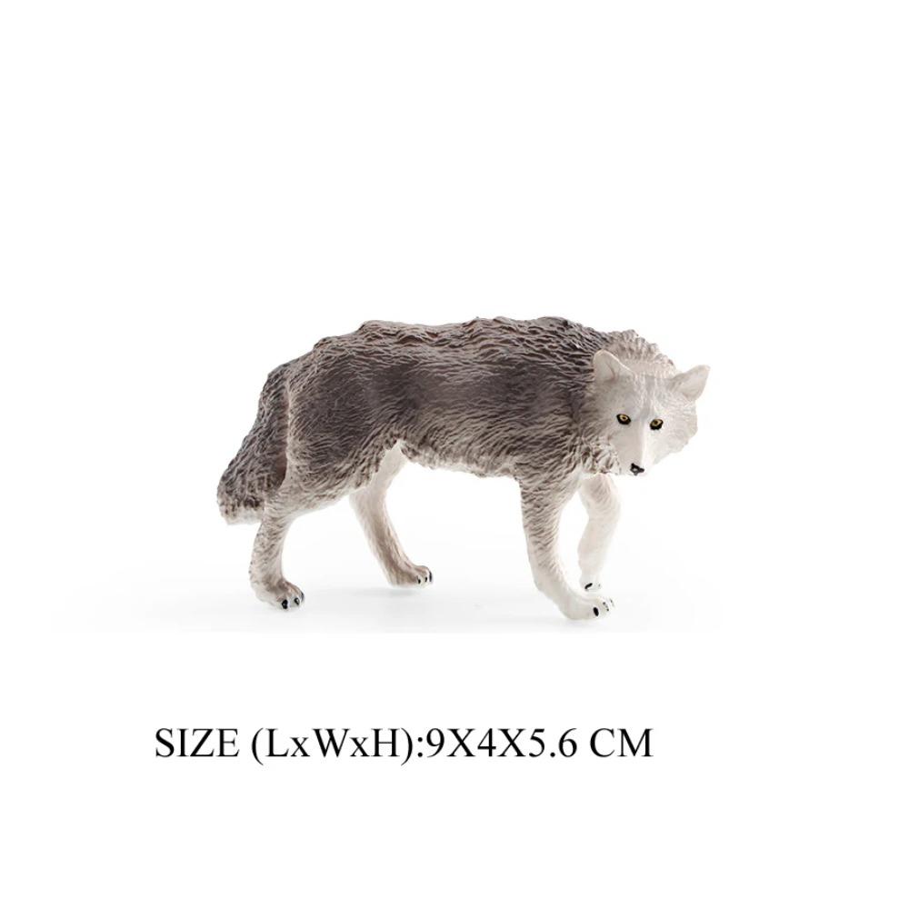 Realistische Wilde Dieren Arctische Wolf Buidelwolf Gorgonops Manenwolf Model Actiefiguren Jungle Bos Dier Speelgoed voor Kinderen