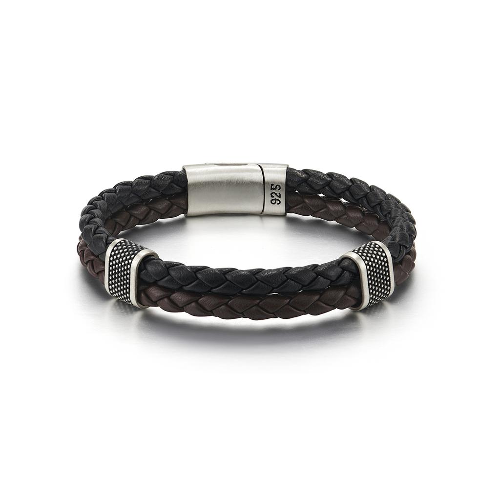 Mars Mark Simple Double Leather Bracelet (C Type)