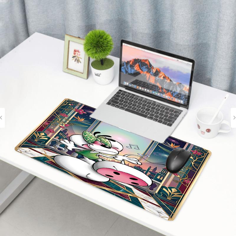 Diddl Druck Mauspadd, Anti-Rutsch Schreibtisch Tastaturmatte, für PC Laptop Gaming Arbeiten Tägliche Nutzung, Coole Festival Überraschungsgeschenk