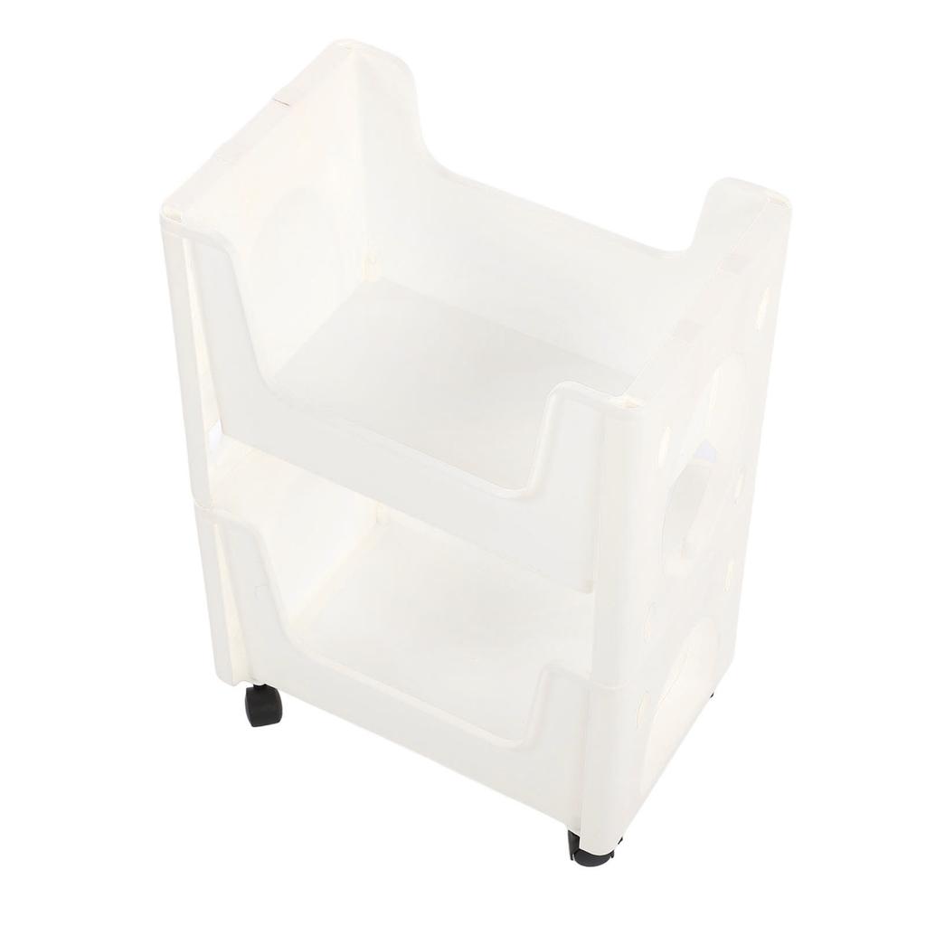 Storage Cart Large Capacity Thickened Mobile Storage Rack with Lockable Casters for Books Toys Seasoning Bottles