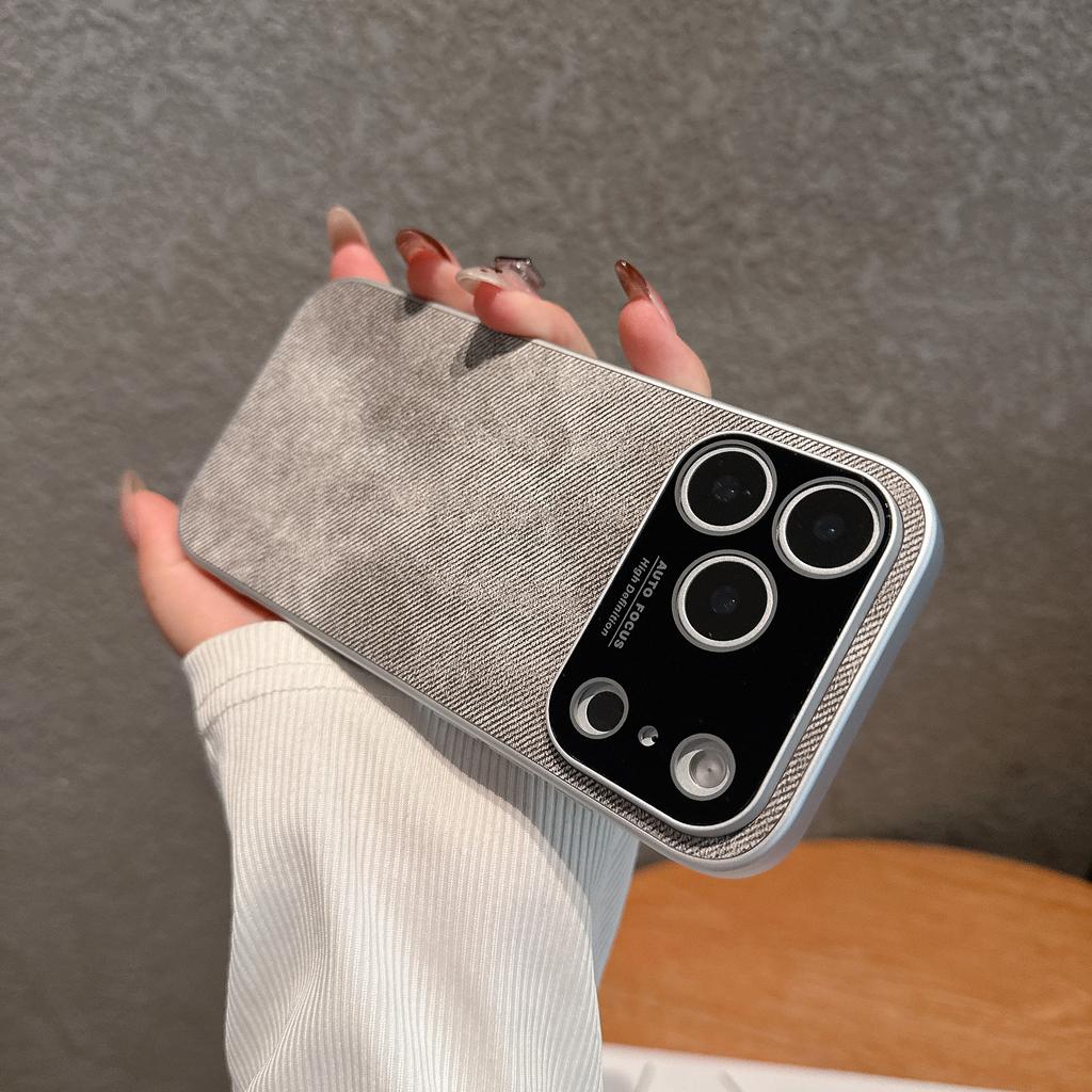 Luxury Full Camera Protection Denim Phone Case for IPhone 17 Pro Max 16 15 14 13 Pro Max Color Slim Matte ShockProof Soft Cover