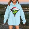 Children's Fashionable Casual Long-sleeved Loose Christmas Print Pullover Hooded Sweatshirt