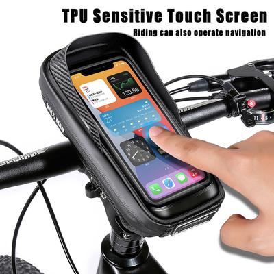 Motorcycle Bike Navigation Phone Holder Waterproof TPU Touch Screen Outdoor Riding Accessories For 4.7-6.8inch Smartphone Stand