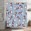Winter Shower Curtain Christmas Snowman Design for Bathroom Decor Waterproof Fabric with Hooks Set in Multiple Sizes