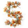Harvest Wreath With Pumpkins Berries Vine Circle Halloween Thanksgiving Door Decor