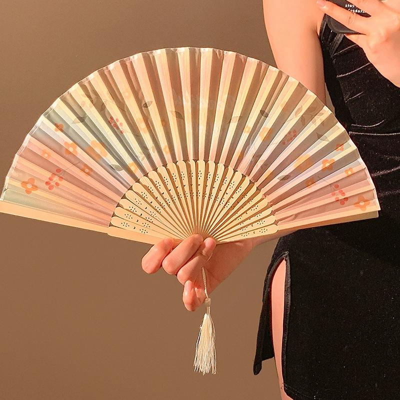 Folding Fan Bamboo Hand Fans Decorative Fan For Women Dancing Fan Gifts Wedding Party Crazy Hour Fans Party Favors