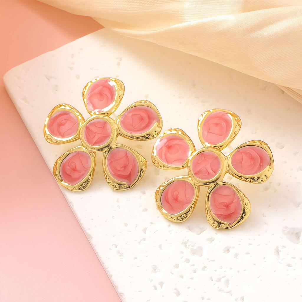 Colorful Temperament Earrings: European & American Style Studs