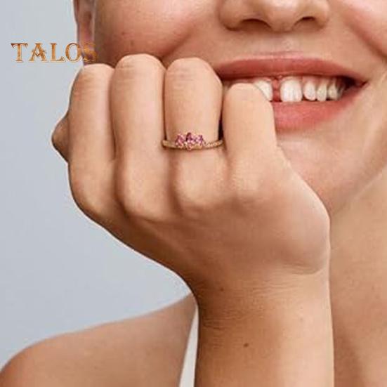 Δαχτυλίδι Δαχτύλου Λαμπερά Στρας Ενσωματωμένο Σχήμα Κορώνας Δαχτυλίδι Πριγκίπισσας Vintage Στυλ Γυναικείο Δαχτυλίδι Κοσμήματα Δώρο