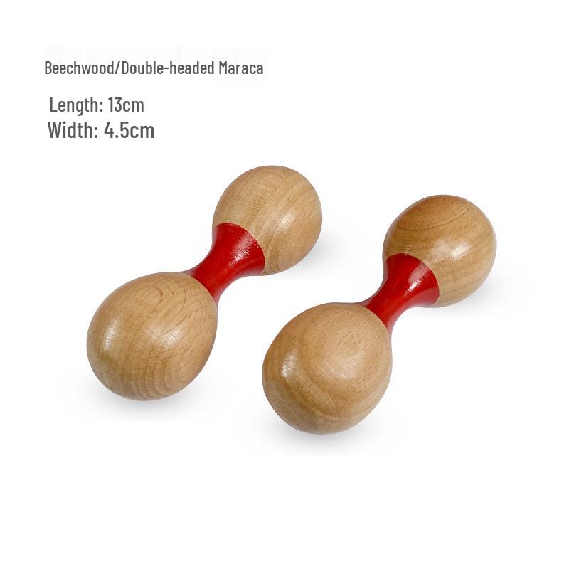 Children's Orff Percussion Instruments: Triangle, Castanets, Maracas, Tambourine, Wood Block, Cymbals