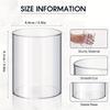 6/4 Pcs Plastic Cylinder Vase Acrylic Cylinder Vase Small Clear Flower Container Hurricane Candle Holder Round Wide Container