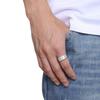 Vnox 8mm Classic Plain Ring for Men Personalize Name Glossy Stainless Steel Wedding Band Casual Male Alliance