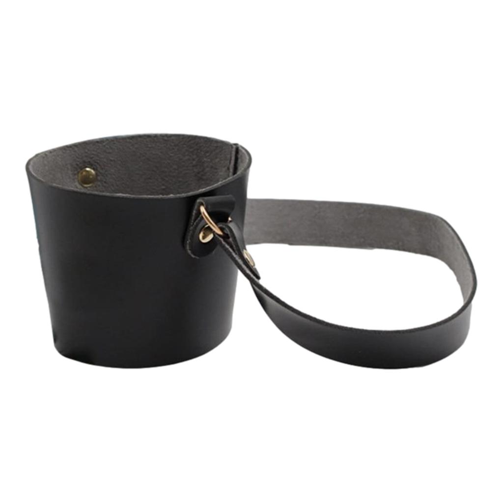 Coffee Cup Sleeves Reusable Leather Coffee Cup Holder With Handle Portable Insulated Drink Carrier For Beverage Drinks Boba Tea