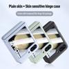 For Galaxy Flip5 5G Luxury Leather Tempered Glass Film Case for Samsung Galaxy Z Flip 5 Flip5 Hinge Protection Cover Capa