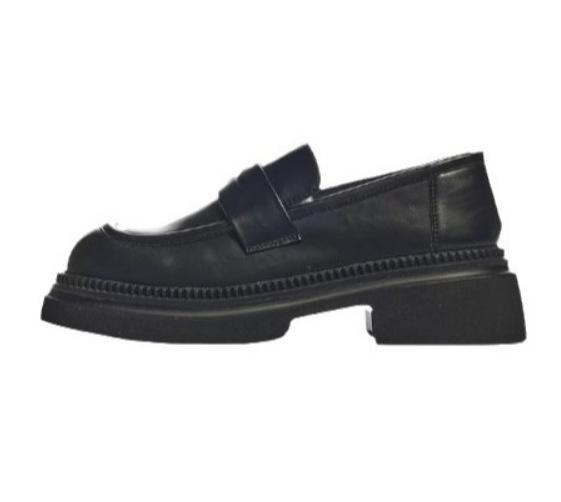 Fashion Luxury Black Leather Women Loafers Platform Slip on Shoes for Women 2024 Spring British Casual Flats Shoe Woman Low Heels
