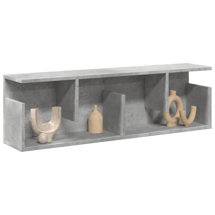 VidaXL Wall Cabinet 100x20x30 Cm Concrete Grey Engineered Wood, Floating Wall Cabinet, Wall Shelf, Wall Display Cabinet, 854844