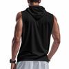 Gilet à Capuche Homme Sans Manches Été Bretelles Larges Couleur Unie Séchage Rapide Hauts de Sport Tenue Quotidienne