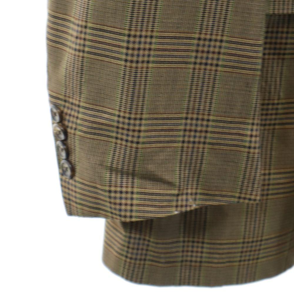 Burberry Check Pattern Tailored Jacket 52L Brown LONDON Men's Used