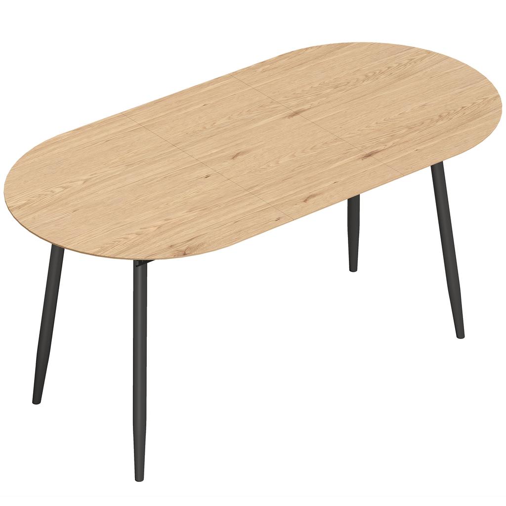 Extendable Dining Table 120 160 X 80 Cm Dining Room Table For 4 6 People With Country Style For Kitchen Dining Room Oak