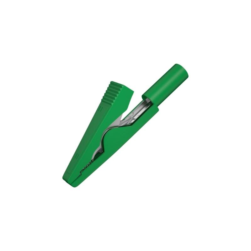 

Heat Resistant Insulated 2mm 10A Copper Alligator Clip Electrical Clamps for Industrial and Laboratory Use зелений