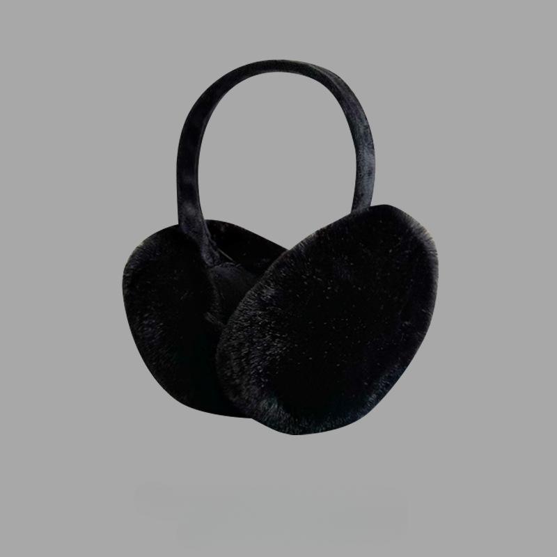 Pluszowe Ciepłe Nauszniki Damskie Słodkie Nauszniki Zimowa Ochrona Uszu Zimoodporne Zimowe Jednokolorowe Ocieplacze na Uszy Składane Jesienno-Zimowa Torba na Uszy Duże