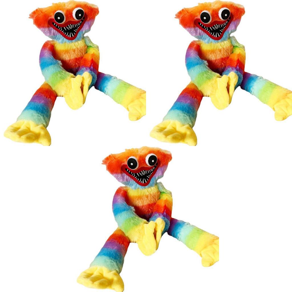 Peluche Huggy Wuggy Arcoíris - Inspirado en el Juego Poppy Playtime Suave Y De Alta Calidad