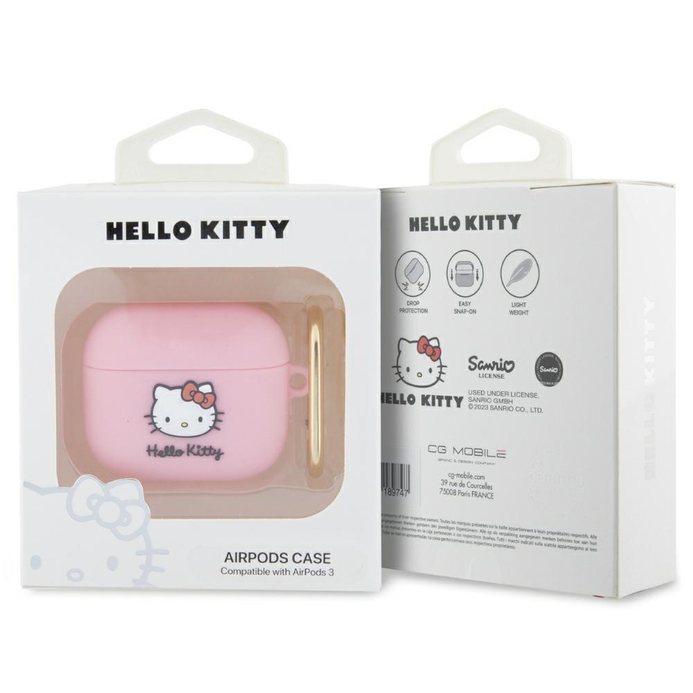 Hello Kitty HKA33DKHSP Airpods 3 coverpink/pink Silicone 3D Kitty Head