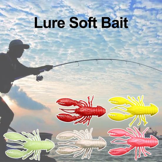 8Pcs Soft Baits Fishing Lures Realistic Looking Vivid Color Mini Size Portable Shrimp Fake Baits Artificial Lures