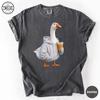 Silly Goose Iced Coffee Shirt, Funny Goose Gift For Her, Coffee Lover Tee, Cozy Season Autumn Goose Meme Cute Birthday Gift For Women