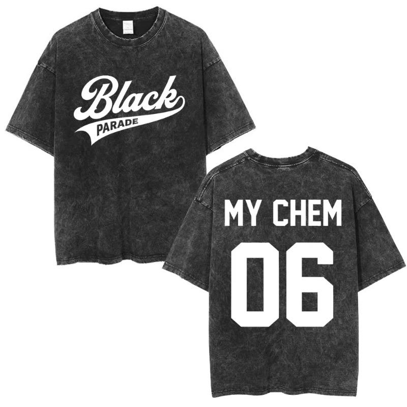 The Black Parade 2026 Tour Merch Vintage Gewaschene T-Shirts Punk Rock Band My Chemical Romance T-Shirt Fan Geschenke Herren Damen T-Shirts