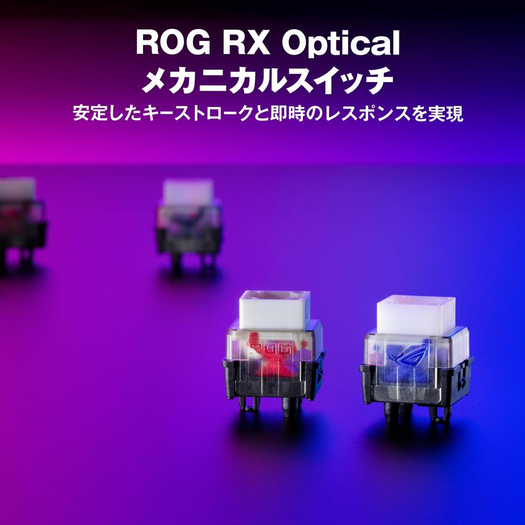Teclado óptico RGB para jogos ASUSTek ROGStrix Scope RX para jogadores de FPS
