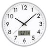 Lightess Wall Clock, Radio-Controlled, Silent, Analog, Date, Calendar, Day of the Week, Continuous Second Hand, Large Diameter, Easy To Read,
