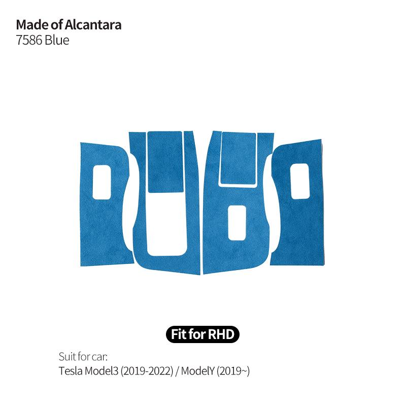 For Tesla Model 3 Y 2019-2025 Window Switch Lifter Panel Trim Frame Sticker Tuning Made of Alcantara Car Interior Accessories