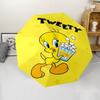 Tweety Bird Theme Automatic Umbrella, Lightweight & Portable, 8 Rib, Perfect for Outdoor Travel, Birthdays, Christmas, Gifts.