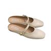 French Toe Half-slippers Spring Small-sized Inward-heightening Cool Slippers Soft-soled Flat Single Shoes