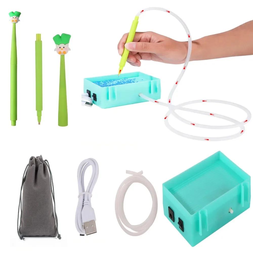 DIY Craft Electric Diamond Art Painting Pen Large Capacity Embroidery Vacuum with Storage Tray Diamond Painting Pen Kits Beading