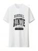 Baseball Auntie Matching Aunt Loud Proud Family Player Game T Shirt Vintage Washed Breathable Unisex Top For Everyday Wear
