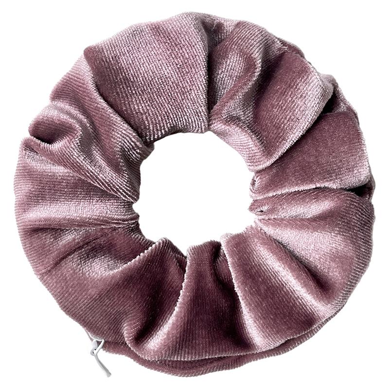Creative Sweet Zip Scrunchies For Women Girls Novelty Multicolour Velvet Hair Tie Versatile Hair Accessories Gifts