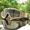 Tactical Goggles Anti Fog Military Glasses for Cycling Hunting Weeding, Khaki