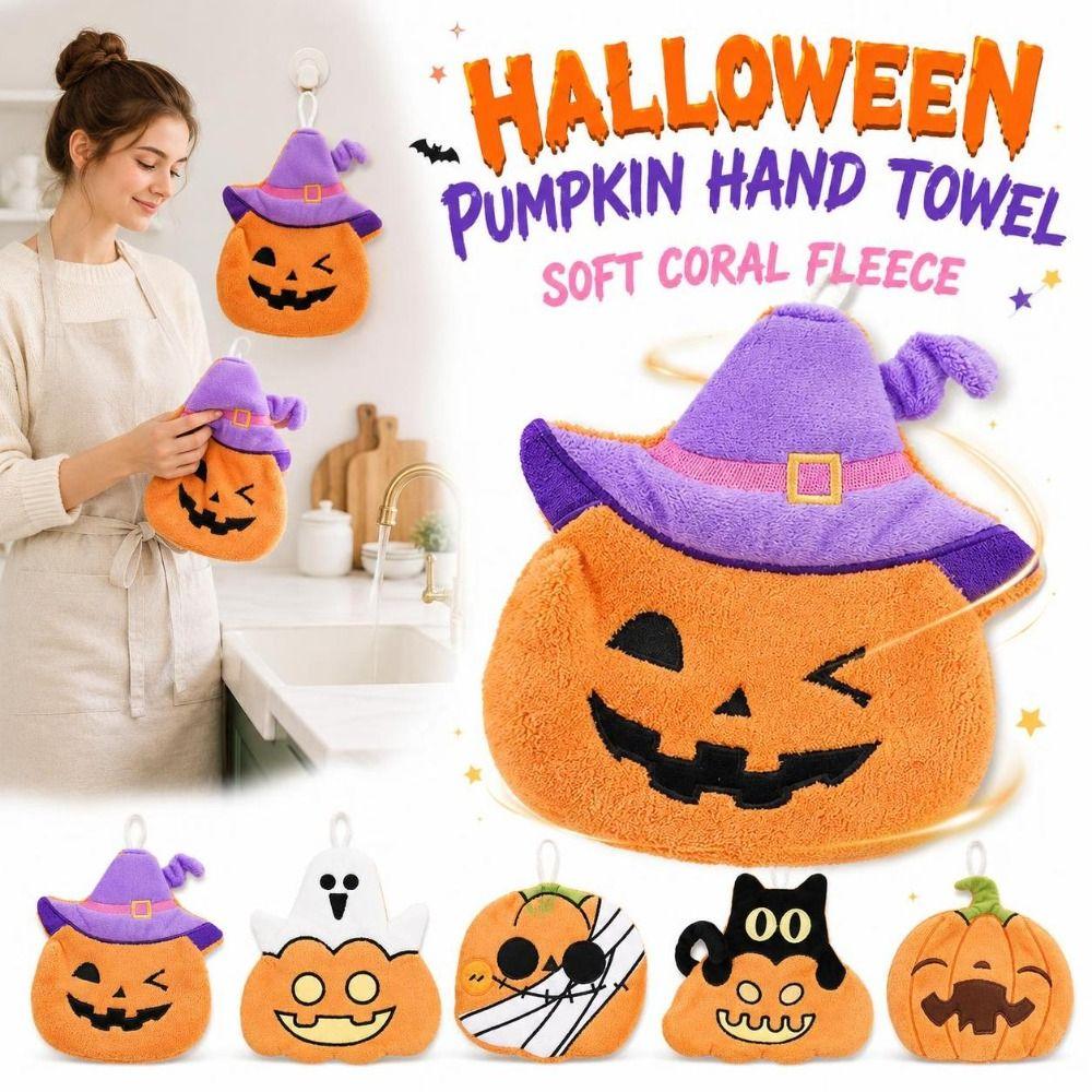 Hangable Cartoon Cleaning Towels Absorbent Kitchen Towels Halloween Decor