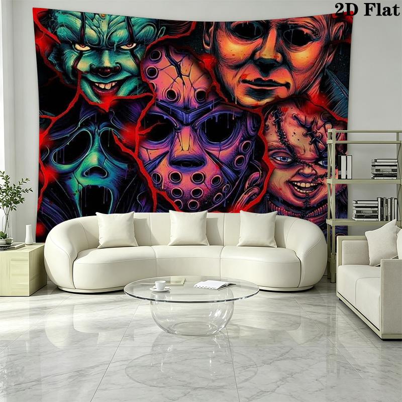 Chucky Wall Tapestry Aesthetic Wall Hanging Printed Fabric Blanket Decorative Tapestries for Bedroom Living Room Home Decor