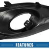 Front Left Right Side Fog Light Grille Cover No.BHN150C11A/BHN150C21A Bumper Fog Lamp Frame Grille Cover Cap Trim for Mazda 3 2014 2015 1 Pair