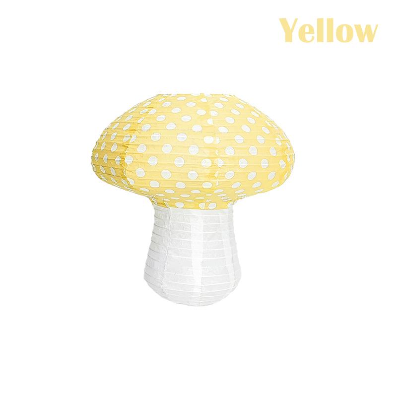 1PC Cartoon diy Party Decor Mushroom Shaped Handmade lantern Paper lanterns Round 3D Hanging