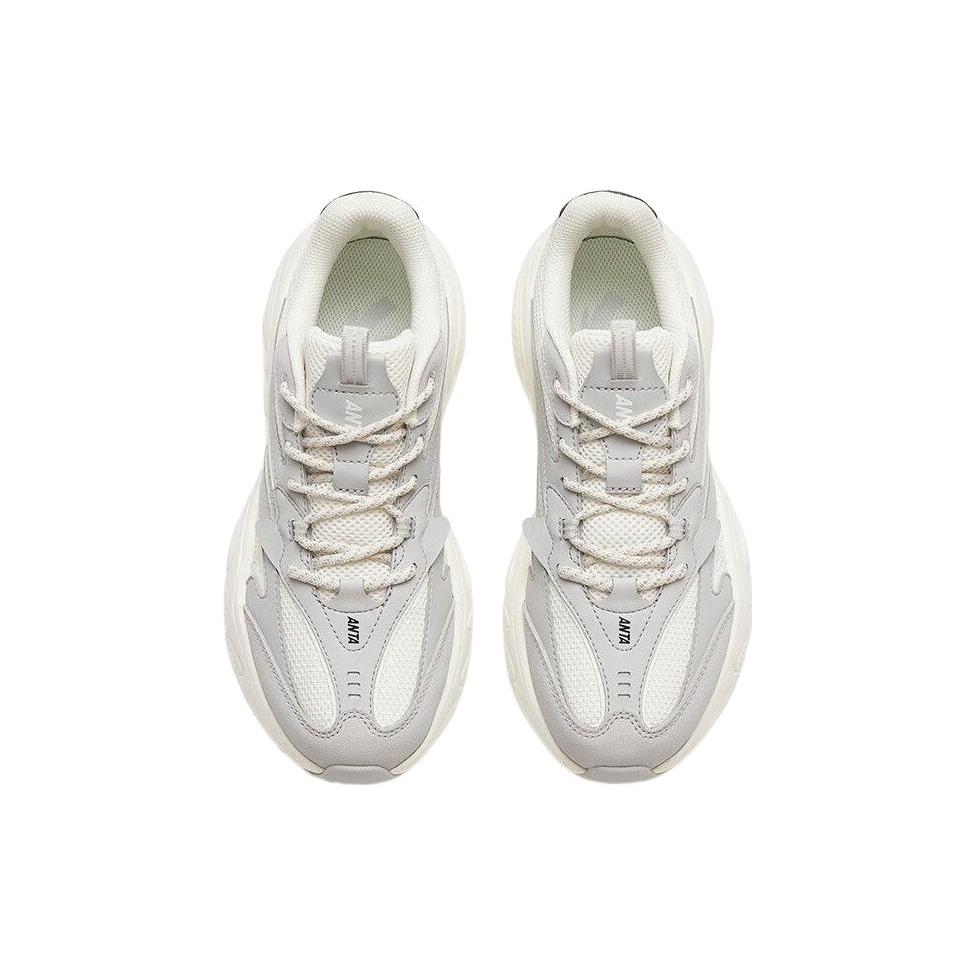 New Anta C37 Series Anti Slip Wear Resistant Low Top Sports Casual Shoes Women's White Gray Black 922318890-1
