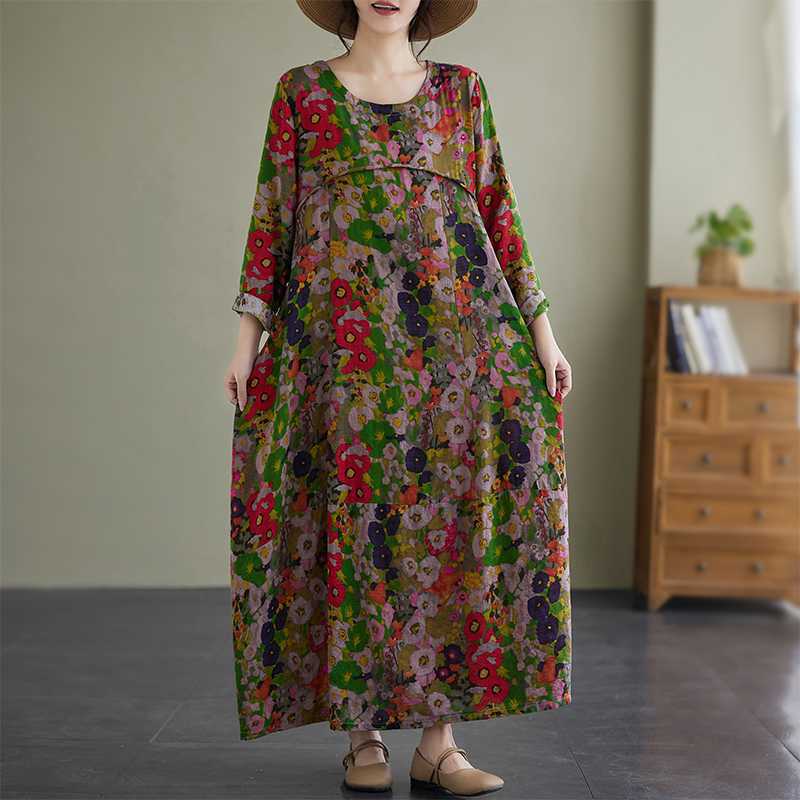 

Женское длинное платье горчичного цвета XL